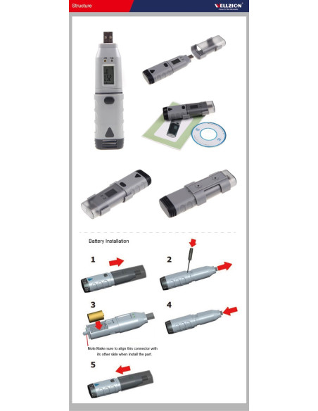 AO-SSN-10 USB Interface Temperature Data Logger (-35~80°C)