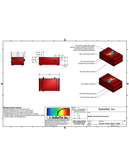 DWARF-Star Espectrómetro NIR Miniatura