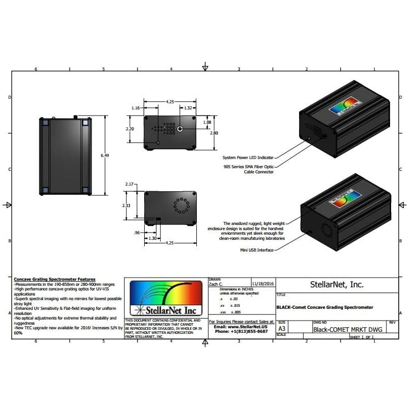 BLACK-Comet Spectrometer