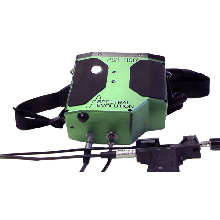 PSR-1100f Portable Spectrometer shown with optional probe
