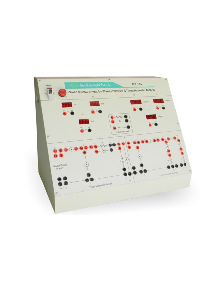 Nvis 7062 Laboratório de Medição de Potência por Três Voltímetros e Método de Três Amperímetros