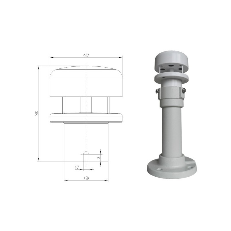 AO-WDC2E Anemómetro Ultrasónico de Baja Potencia
