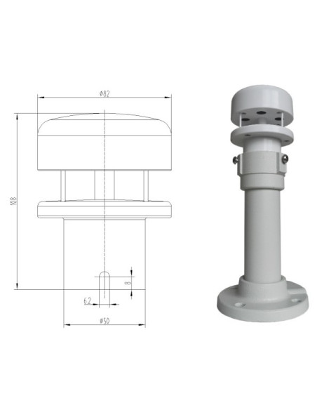 AO-WDC2E Anemômetro Ultrassônico de Baixa Potência