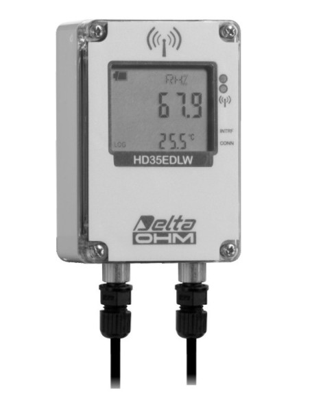 HD 35EDW 1NL TC Registrador de Datos Inalámbrico de Temperatura, Humedad y Humedad de la Hoja