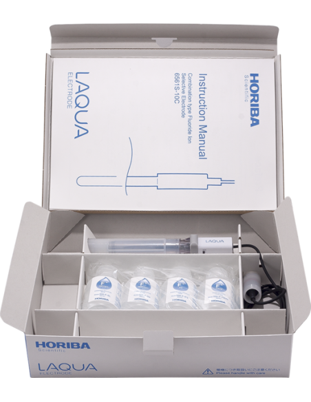6561S-10C Eletrodo de Flúor (Fl-) ISE LAQUA, Incluindo 1 Ponta de Eletrodo (7661S)