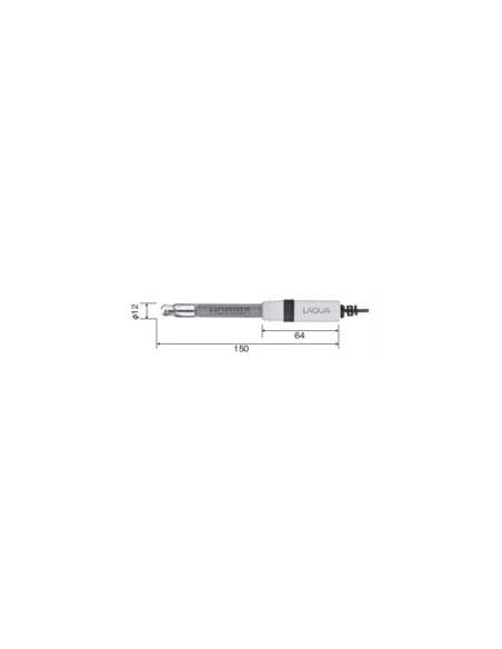 1076A-10C Corpo de Vidro do Eletrodo PH (Medição de Água de Baixa Condutividade e Solventes Não-Aquosos.) LAQUA