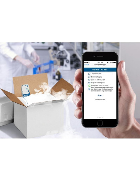 CX603 Registrador de Hielo Seco InTemp (-200° a 50°C) - Registrador de Datos de Uso Múltiple