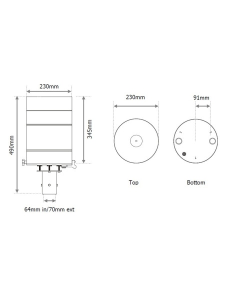 PL400-B 400cm² Rain gauge in accordance to WMO norms Class A