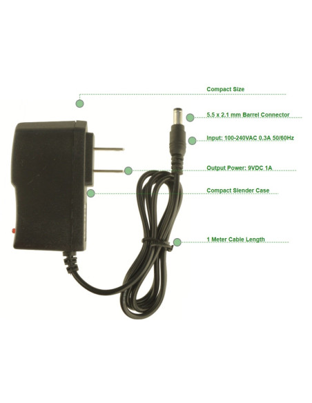 Adaptador de Alimentação (9V 1A)