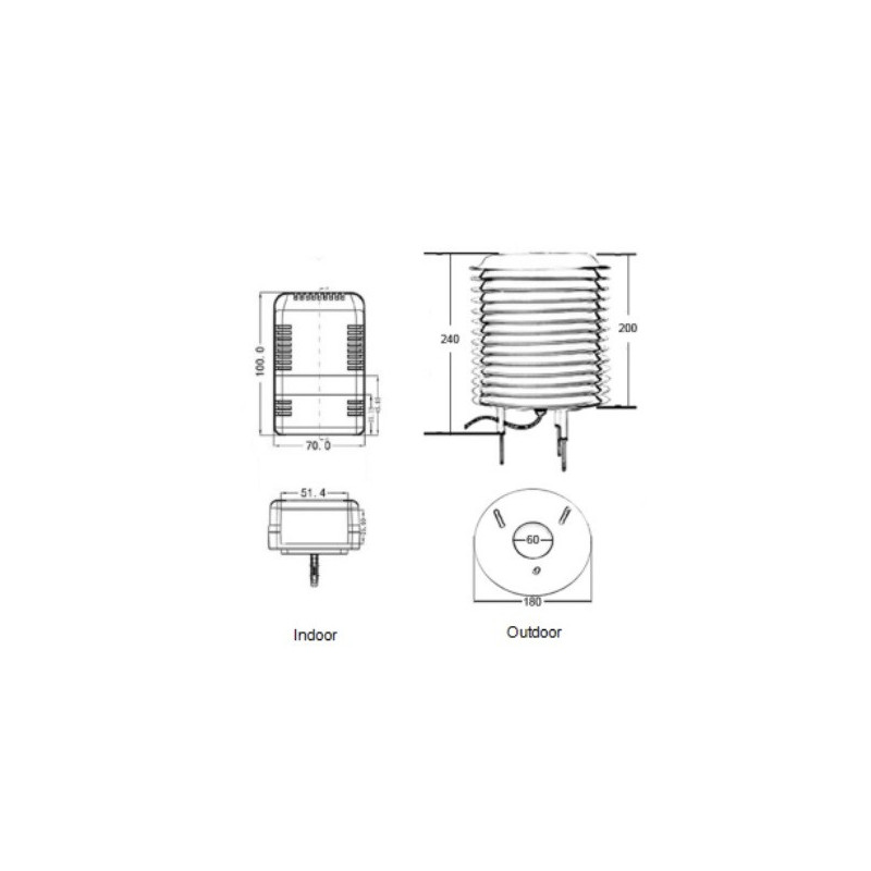 AO-300-03 CO 2 sensor (indoor and outdoor models shown)