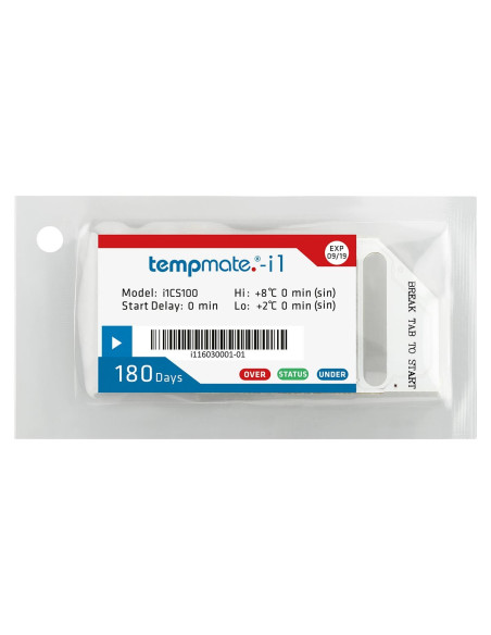 Tempmate.®-i1 INDICADOR DE TEMPERATURA de uso único compatível com EN12830