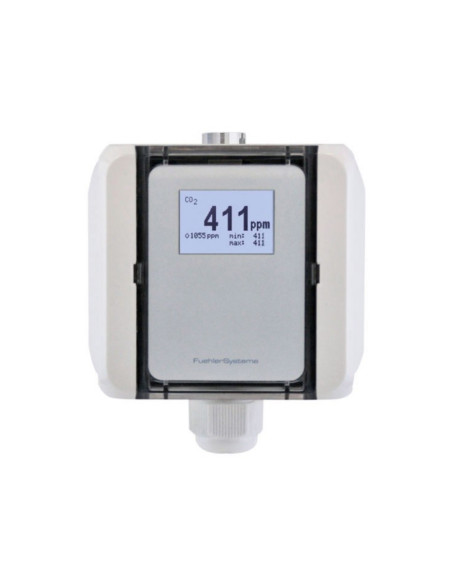 Sensor de qualidade de ar CO2 com interruptor de gama de medição
