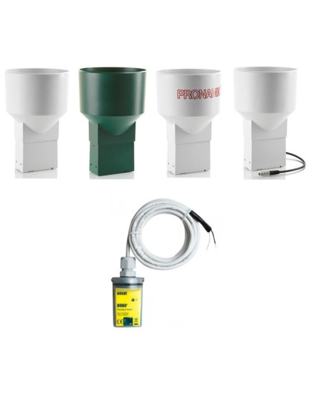 Rain-O-Matic-Pro-HOBO Pluviómetro Profesional (Precisión: +/- 2%) con Registrador de Datos HOBO UA-003-64