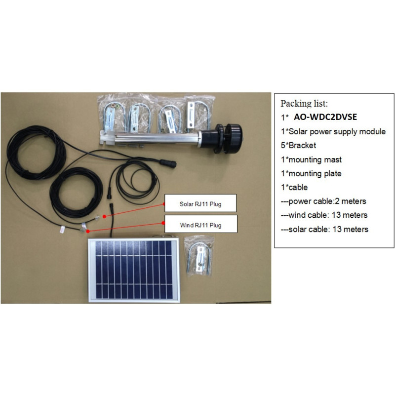 AO-WDC2DVSE Ultrasonic Anemometer and Vane for existing Davis Vantage Pro2 Stations (pole not included)