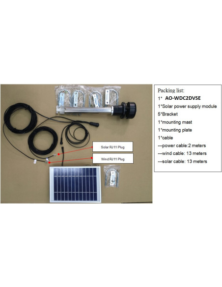 AO-WDC2DVSE Anemómetro y Veleta por Ultrasonidos para Estaciones Davis Vantage Pro2 existentes (no incluye poste)