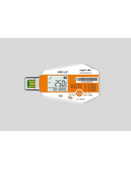 LogEt 1 BIO Registrador de datos de temperatura PDF de un solo uso