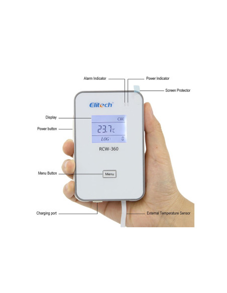 RCW-360-4G Data Logger de temperatura e umidade - Monitor remoto sem fio com armazenamento de dados na nuvem
