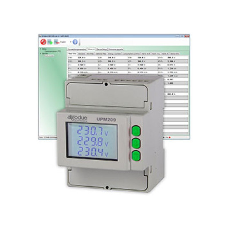 UPM209 Contador Trifásico Multifunción Analizador de Red (RS485 ou Ethernet)