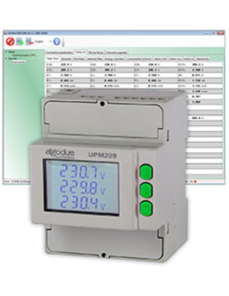 UPM209 Contador Trifásico Multifunción Analizador de Red (RS485 o Ethernet)