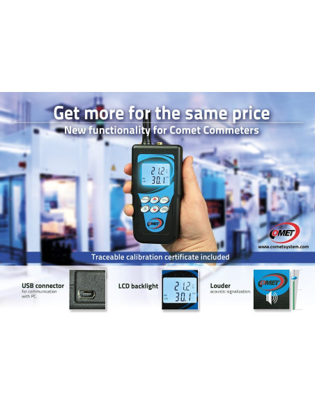 C3121 Data Loggers Thermo-hygrometer External Probe (-30 to +105°C) (5 to 95%RH)