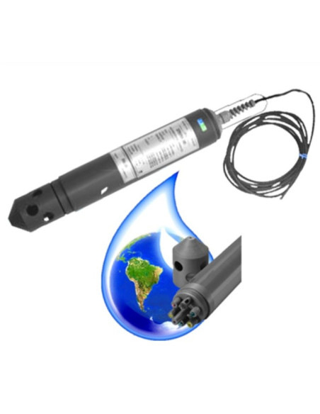 WMP6-DL com Data Logger+Sensor Multiparámetro (Ph-Nivel-Temp.-CE-ORP-O2+1 canal)