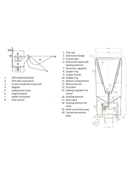 Rain-O-Matic-Meteorological-Snow Rain Gauge (max. +/- 5 % deviation)