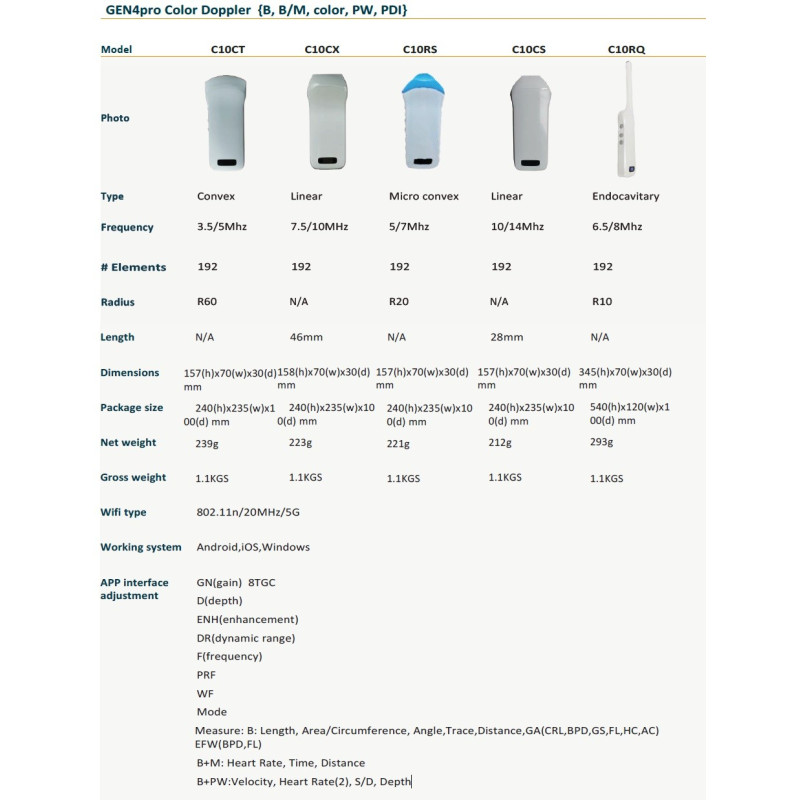C10CX Color Doppler Linear Probe