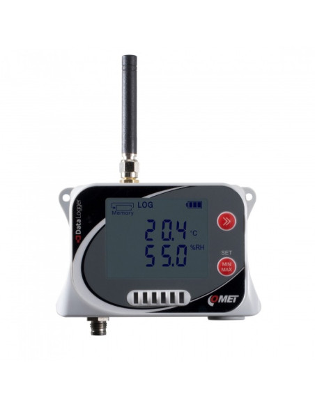U3631M IoT Wireless T/Rel. Humidity Datalogger with connector for other temperature probes (built-in GSM modem)