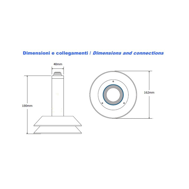 LU06-A Hydrometric Sensor (water or snow level) by Ultrasound (range 0 ÷ 6m. Output: 0 ÷ 10Vdc)