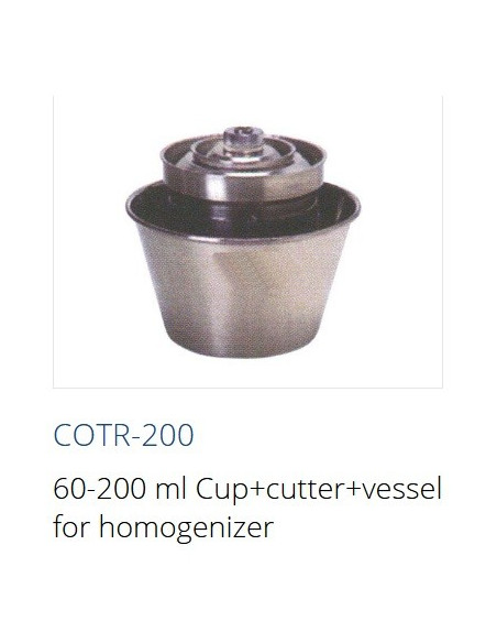 COTR-200  Copo de 60-200 ml + cortador + recipiente para homogeneizador