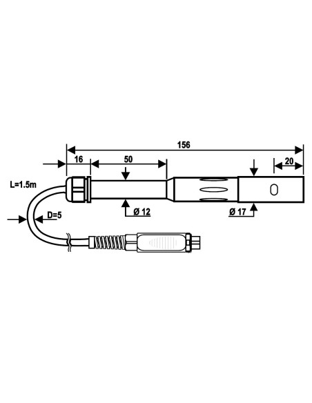 SP06T Conductivity (5µS/cm to 200mS/cm) and Temperature combined probe (Cell constant 0.7)