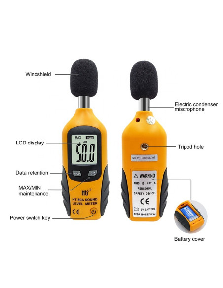 AO-HT-80A Mini Medidor de Nível de Som