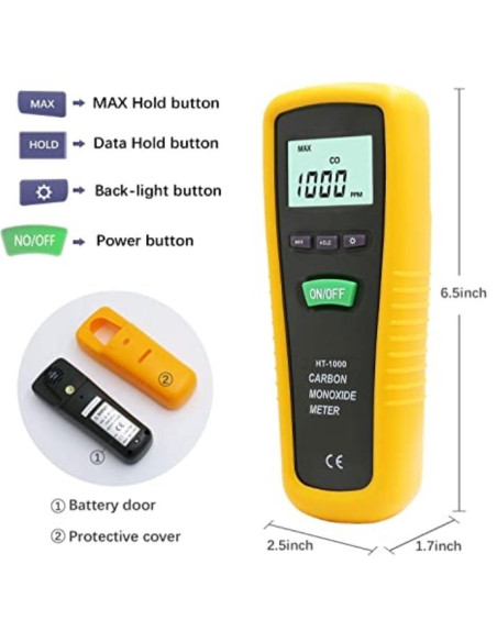 AO-HT-1000 Medidores de Monóxido de Carbono