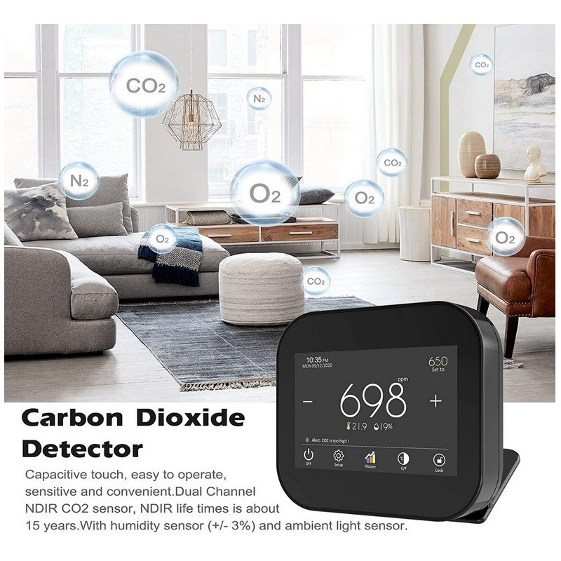 KSW-CO2 Medidor de calidad del aire y CO2