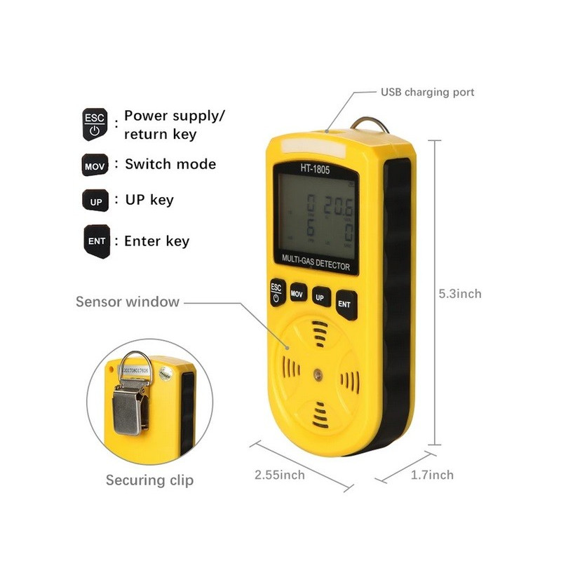 AO-HT-1805 Detector de gas cuatro en uno