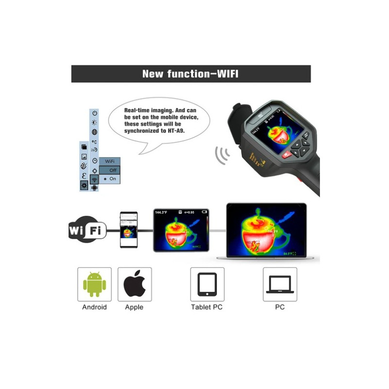 AO-HT-09 CÁMARA TERMOGRÁFICA CON WIFI (320 × 240)