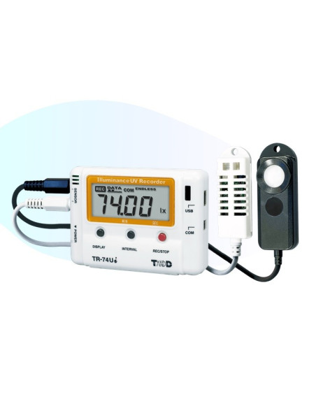 TR-74Ui Medições e valores cumulativos no LCD