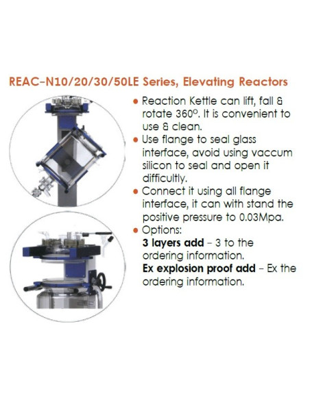Reac-N10LE Reactor de laboratorio (10 litros, -80ºC a 200°C)
