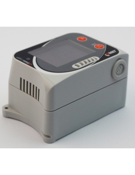 U3430 Registrador de dados com sensores integrados de temperatura, umidade e CO2.