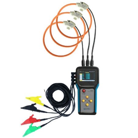 AO-ME435 com 3 bobinas Rogowsky de 100A, 300A ou 600A para escolher.