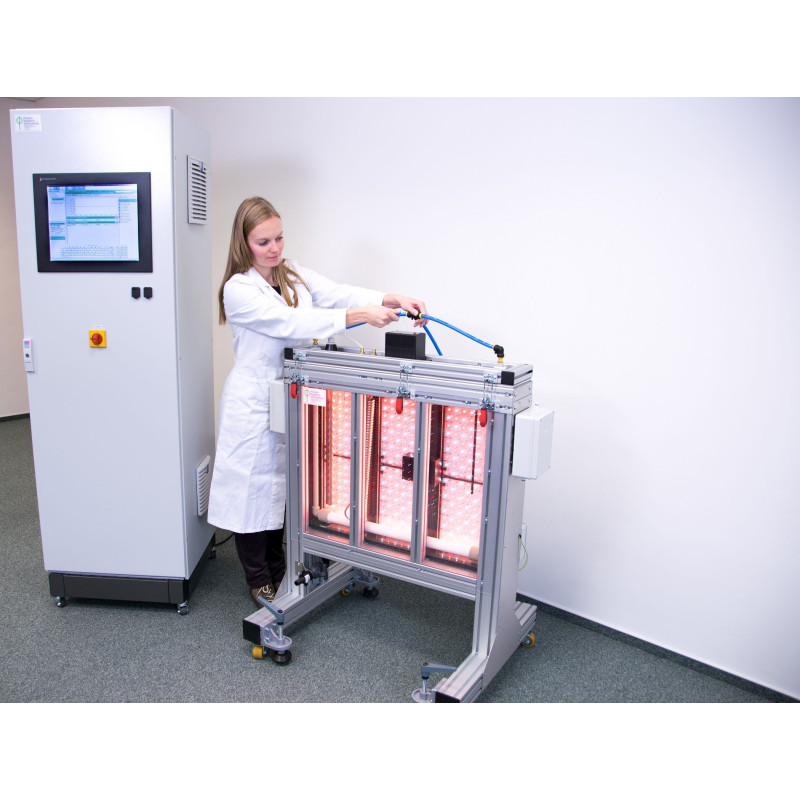 Fotobiorreatores de grande escala (volume de 25 l ou 100 l)