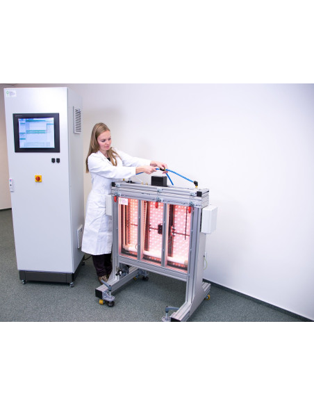 Fotobiorreatores de grande escala (volume de 25 l ou 100 l)