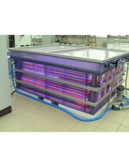 Fotobiorreatores de grande escala (volume de 25 l ou 100 l)