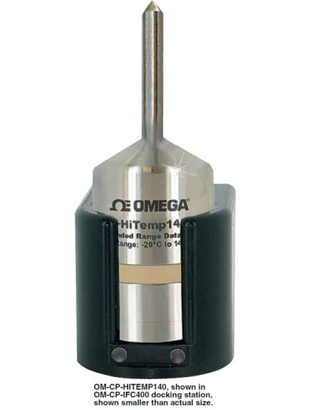 OM-CP-HITEMP140, shown in OM-CP-IFC400 docking station.