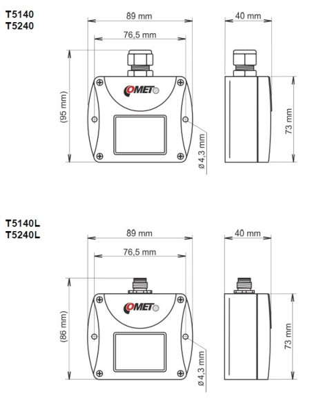 Transmisor de concentración de CO2 (con salida de 0-10Vdc ó 4-20 mA)