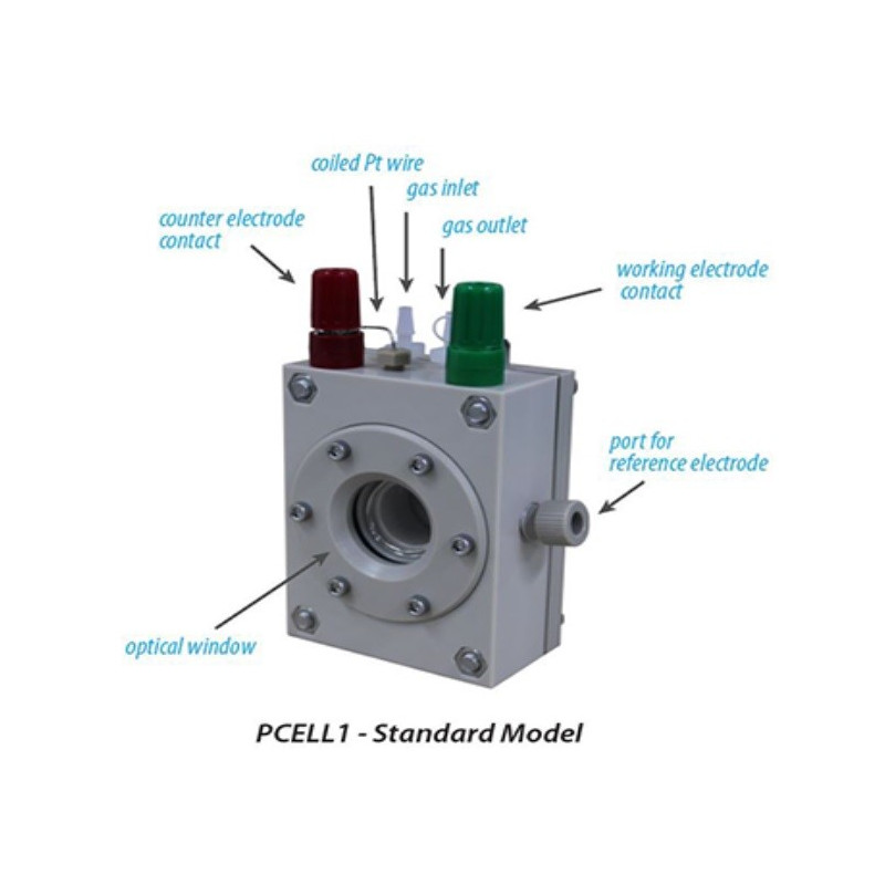 PCELL1 Kit de Pila Fotoelectroquímica (2 Ventanas Ópticas)
