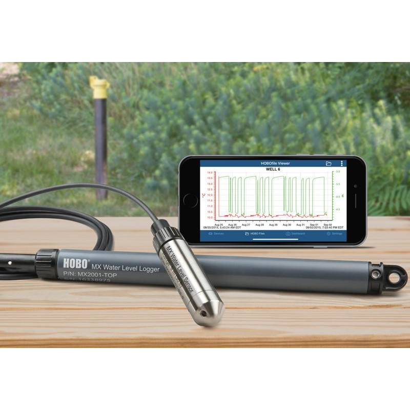 Data Logger Bluetooth de Titanio para Nivel de Agua e Temperatura, MX2001-Ti