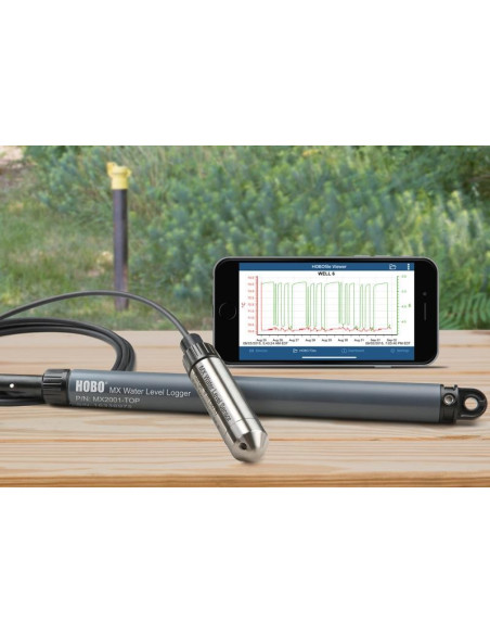 Data Logger Bluetooth de Titanio para Nivel de Agua e Temperatura, MX2001-Ti