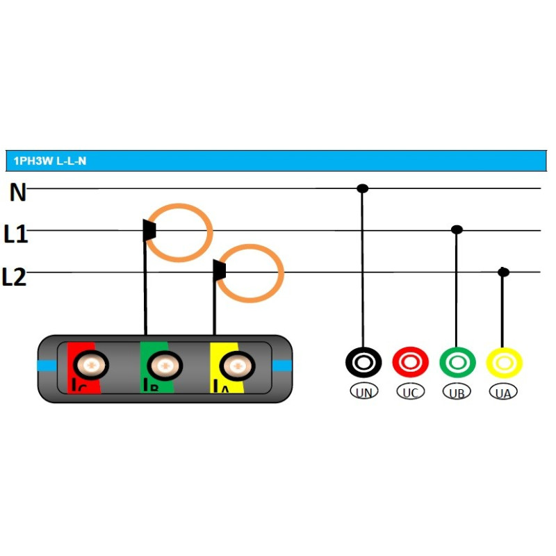 Connection AO-ME435 1PH3W L-L-N