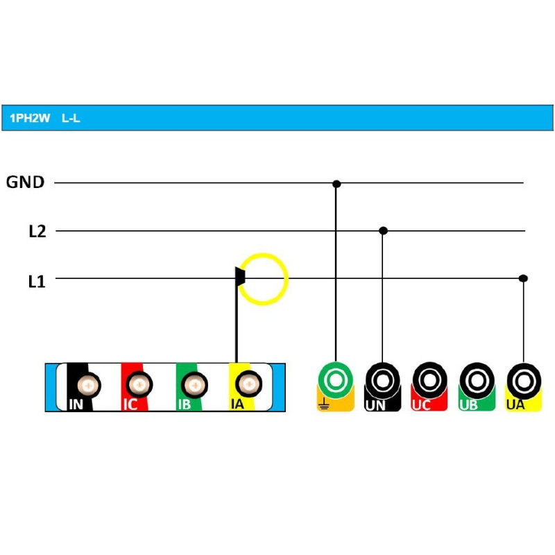 Conexión 1PH2W L-L del AO-ME440